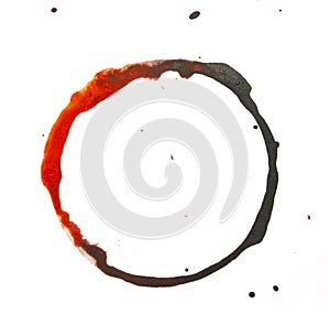 Coffee Cup Drink Stain On White Background