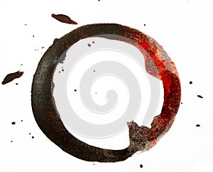 Coffee Cup Drink Stain On White Background