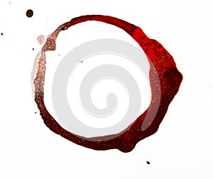 Coffee Cup Drink Stain On White Background