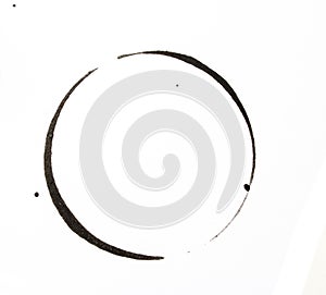 Coffee Cup Drink Stain On White Background