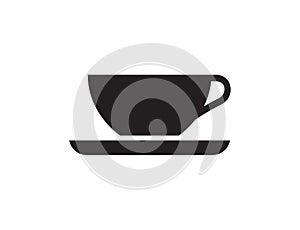 Coffee Cup Empty Icon In Flat Style Vector Icon For Apps, UI, Websites. Black Icon Vector Illustration