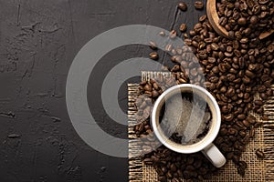Coffee cup flatlay background