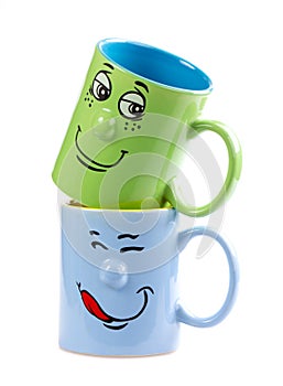 Coffee cup with a grin photo