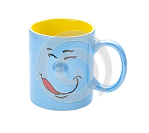 Coffee cup with a grin