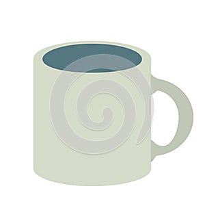 Coffee cup hand drawn doodle icon. Saucer and mug vector sketch illustration for print, web, mobile and infographics