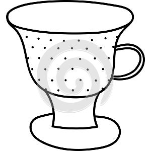 Coffee cup hand drawn outline doodle icon. cup of coffee vector sketch illustration for print, web, mobile and