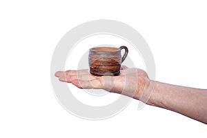 Coffee cup in hands