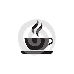 Coffee Cup Icon In Flat Style Vector Icon For Apps, UI, Websites. Black Icon Vector Illustration