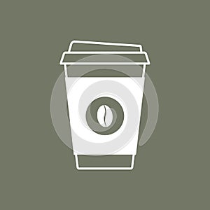 Coffee cup icon isolated on background. Vector illustration