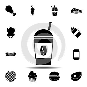 coffee cup icon. Simple glyph vector element of Fast food icons set for UI and UX, website or mobile application