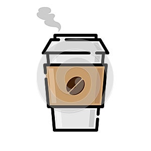 Coffee cup icon, vector
