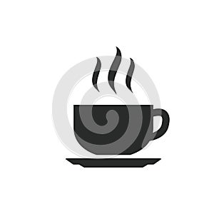 Coffee Cup Icon on White Background. Vector