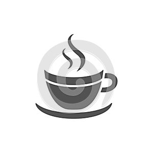 Coffee cup icon on a white background