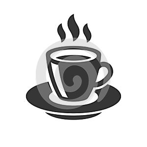 Coffee Cup Icon on White Background. Vector