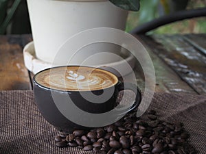 Coffee cup latte art