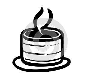 coffee cup line icon design