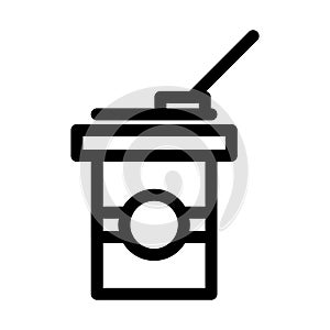 Coffee cup line vector icon which can easily modify or edit