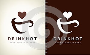 Coffee cup logo. Logo design vector illustration.