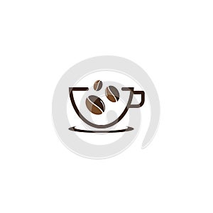 Coffee cup logo template photo