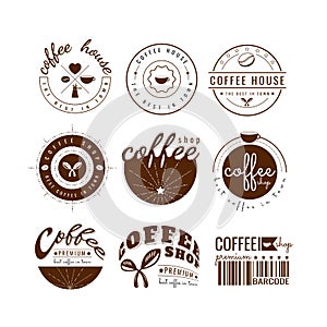Coffee cup Logo Template vector. on white background. icon design