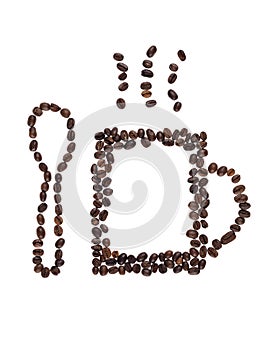 Coffee cup made of coffee grain