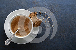 Coffee cup with spoon background