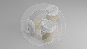 Coffee cup mockup 3D template