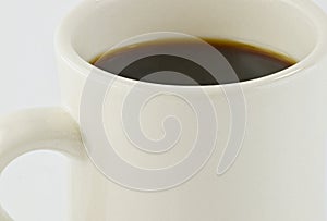 Coffee cup on a plain white backround