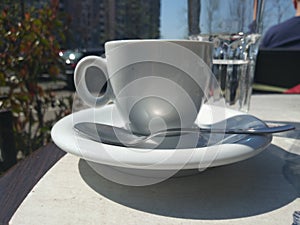 Coffee cup, restaurant, Mediterranean, Greece,