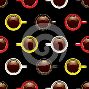 Coffee cup seamless background