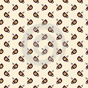 Coffee Cup Seamless Pattern, Coffe Cup illustration vector