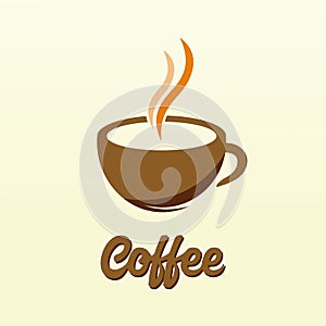 COFFEE CUP SIMPLE AND CLEAN VECTOR DESIGN