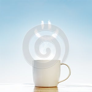 Coffee cup with smile symbol