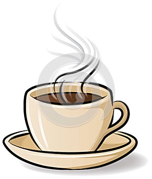 Café taza vapor 