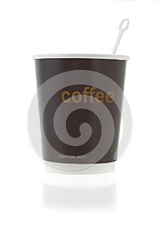Coffee cup with stirrer