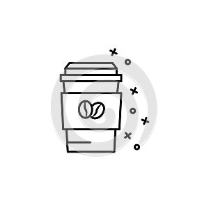 Coffee cup, take away, drink icon. Simple line, outline vector of coffee icons for ui and ux, website or mobile application