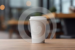 Coffee cup for takeaway. Mockup design. Blank label for adding text or logo design. Generative Ai