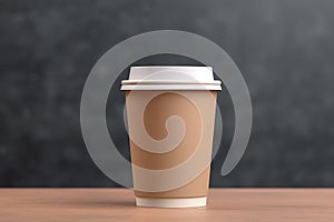 Coffee cup for takeaway. Mockup design. Blank label for adding text or logo design. Generative Ai