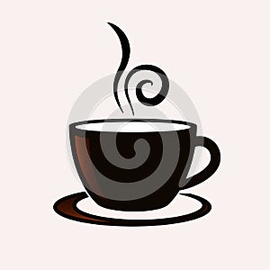 Coffee cup vector icon photo