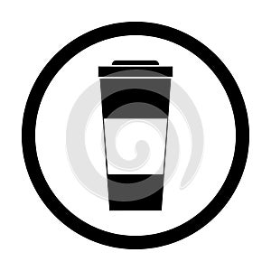Coffee cup vector illustration icon. Coffe logo vector.