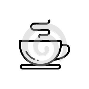 Coffee cup vector thin line icon