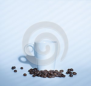 Coffee cup on white background