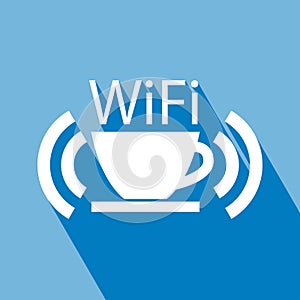 Coffee Cup Wireless Icon Vector