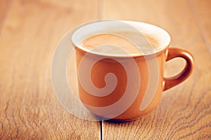 Coffee Cup On Wooden Table