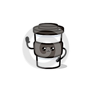 Coffee cupe cute kawaii illustration design