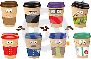Coffee Cups Characters