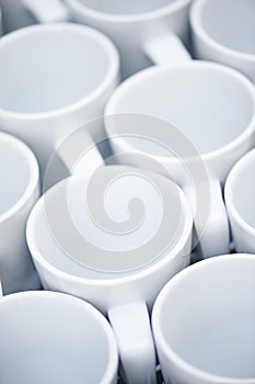 Coffee cups close up