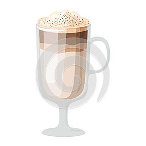 Coffee cups different cafe drinks latte macchiato photo