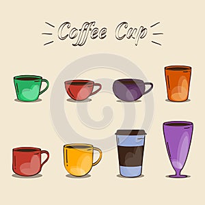Coffee cups different types