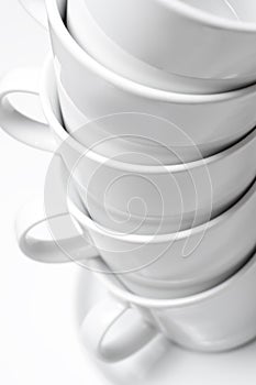 Coffee cups stacked